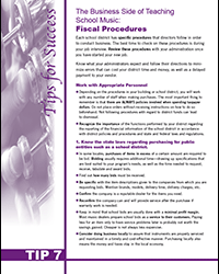 The Business Side of Teaching School Music: Fiscal Procedures