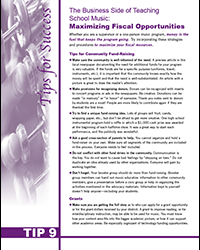 The Business Side of Teaching School Music: Maximizing Fiscal Opportunities