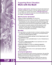 Supporting Music Education: Work with the Best!