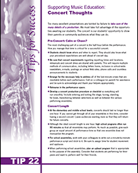 Supporting Music Education: Concert Thoughts