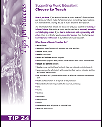 Supporting Music Education: Choose to Teach