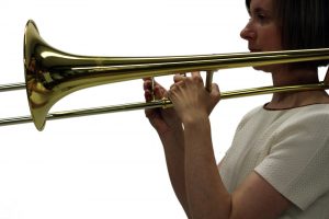 hold a trombone