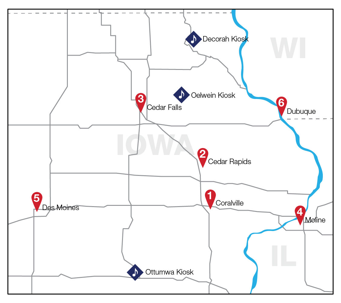 west music stores map