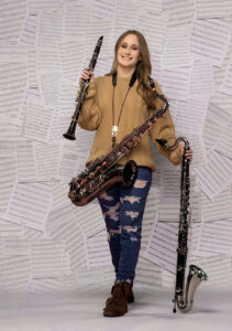 Caitlin Atwood with instruments