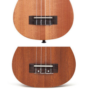 Two ukulele bridges in different styles.